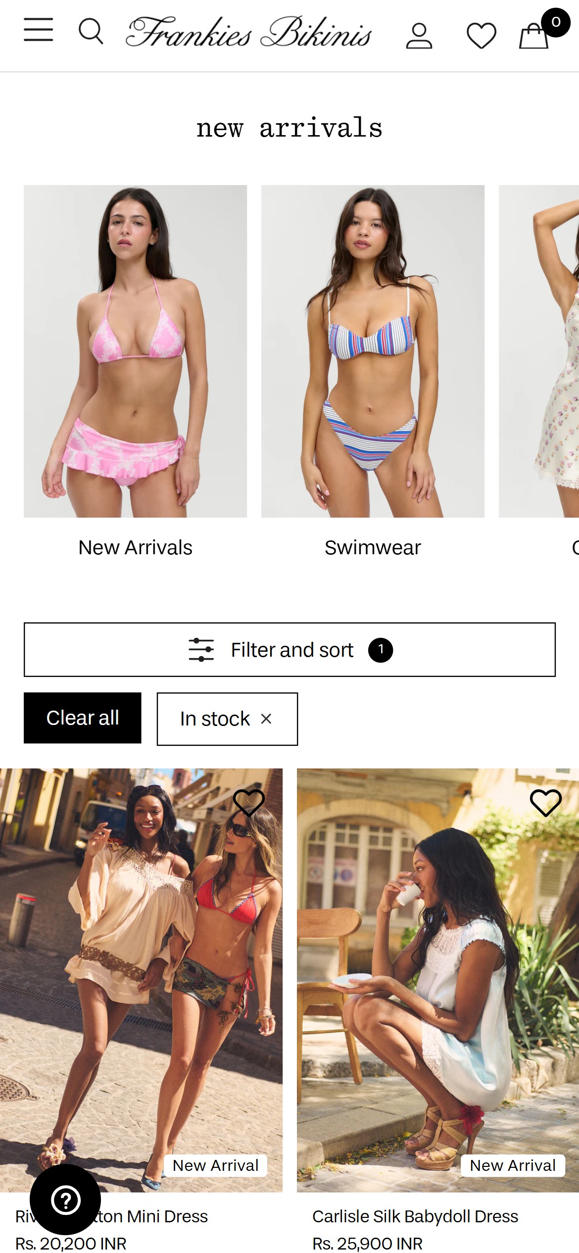 Frankies Bikinis — Filter & Sort Controls